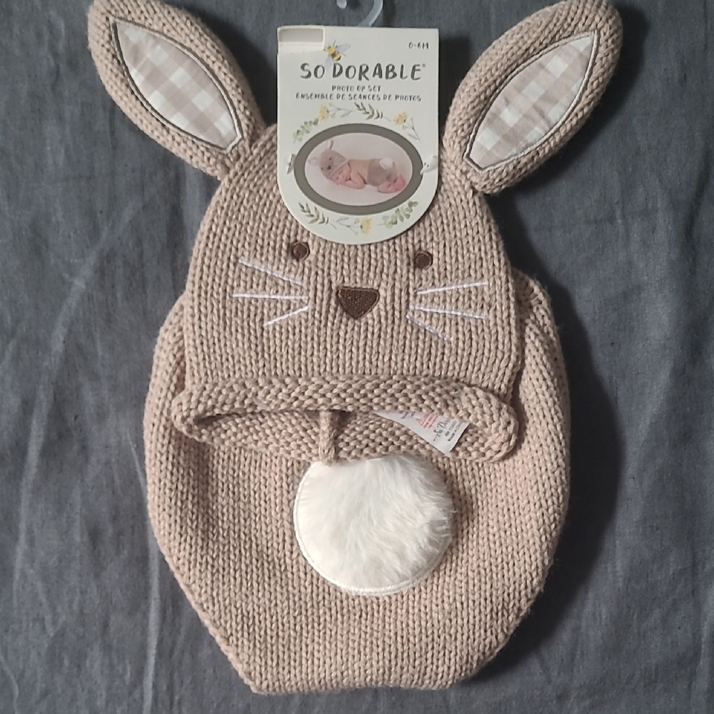 Bunny Knit Set - Baby Photos